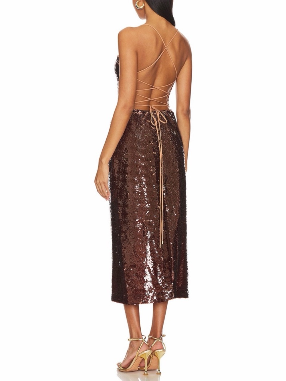 Sabina Musayev Lera Dress in Cinnamon - Picture 2 of 3